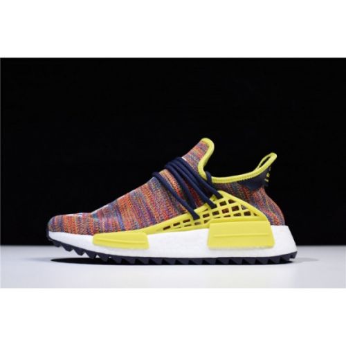 Pharrell x adidas mens NMD Hu Trail bold yellow-footwear white AC7360